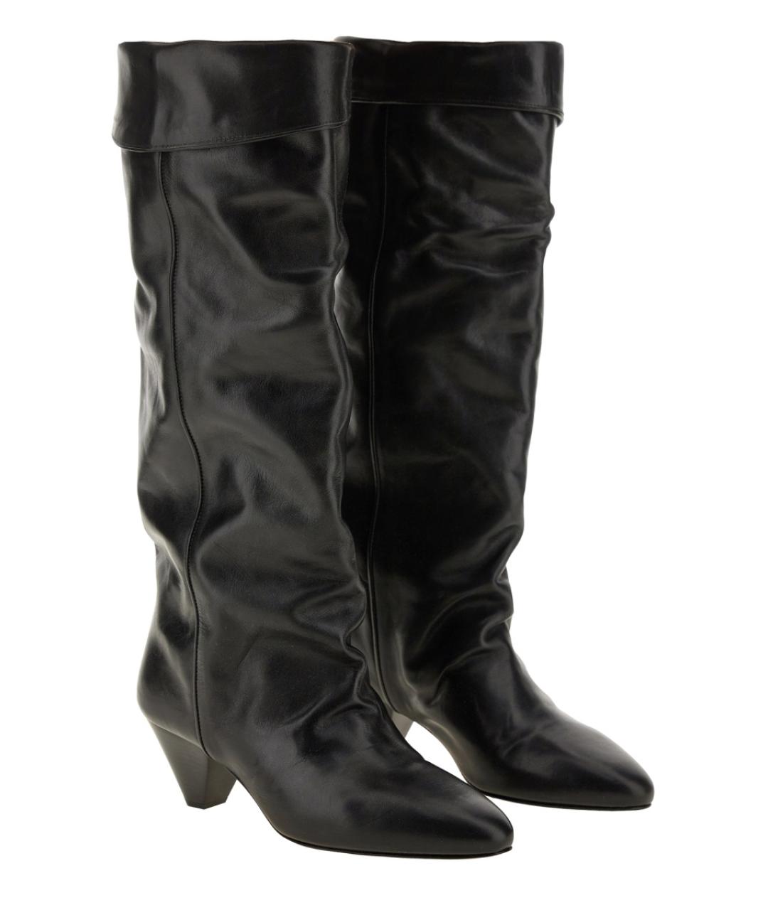 ISABEL MARANT Черные кожаные сапоги, фото 2