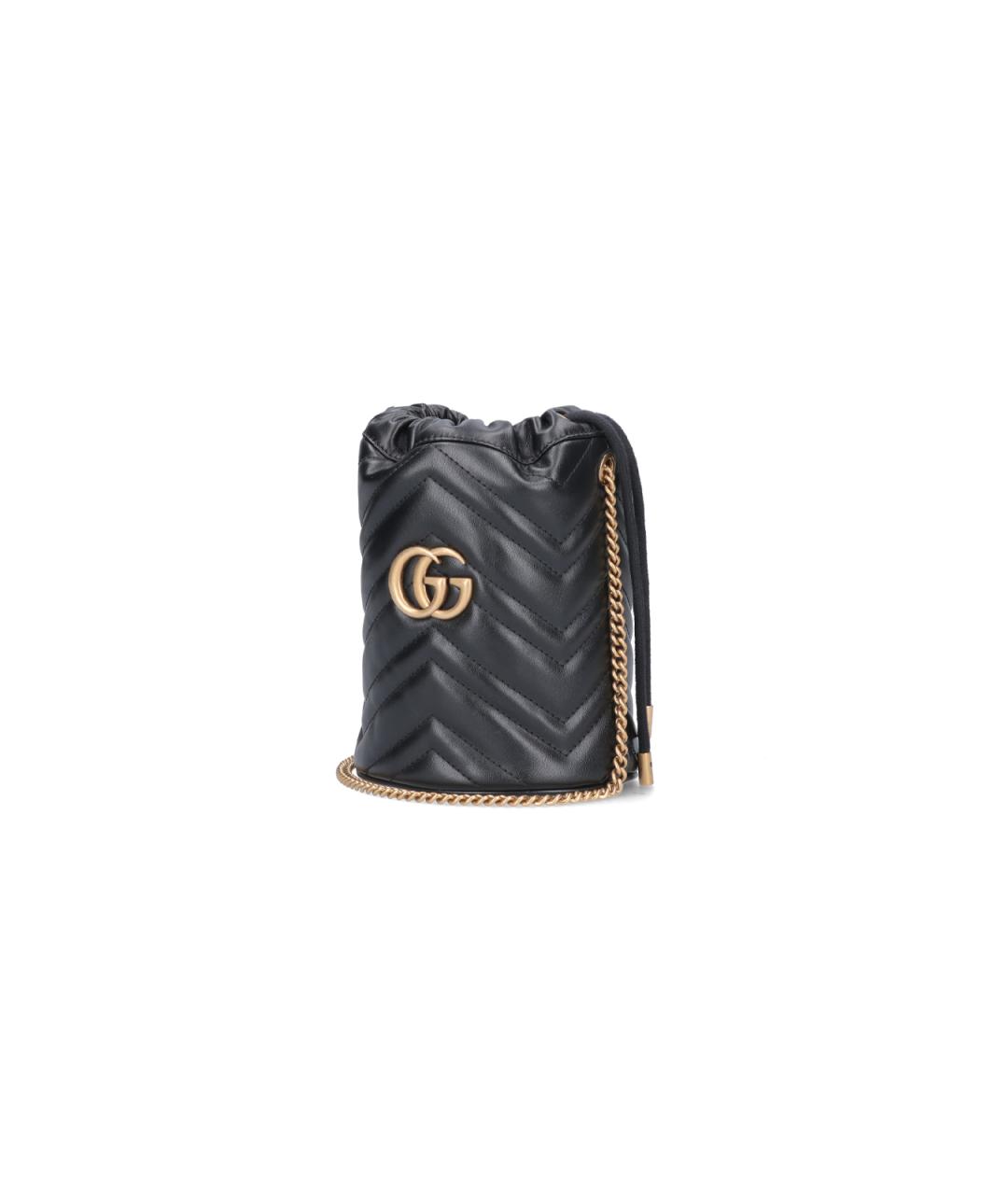 GUCCI Черная кожаная сумка тоут, фото 2