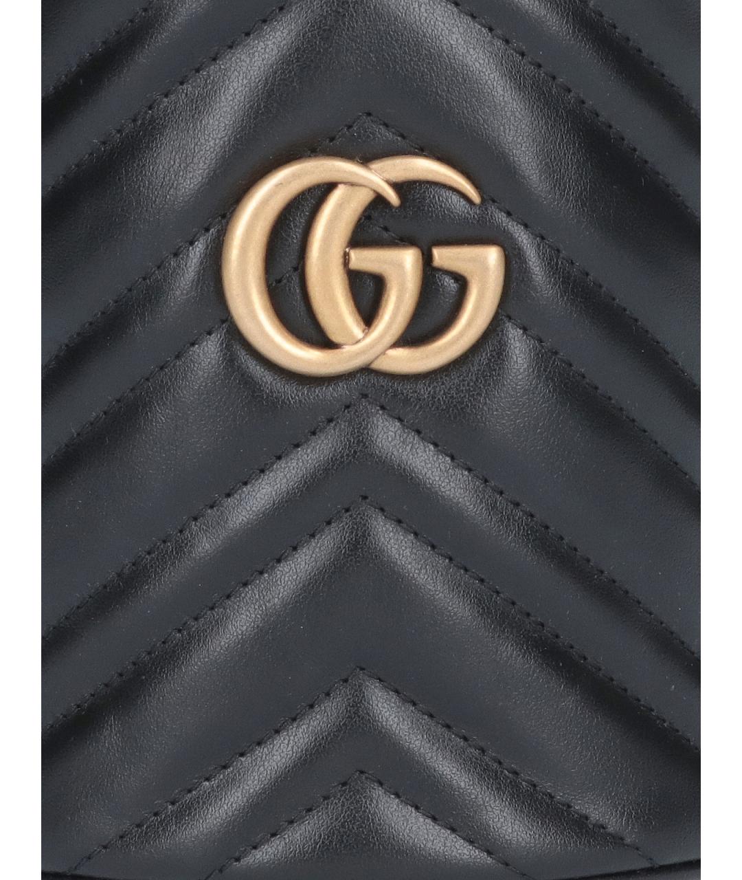 GUCCI Черная кожаная сумка тоут, фото 4
