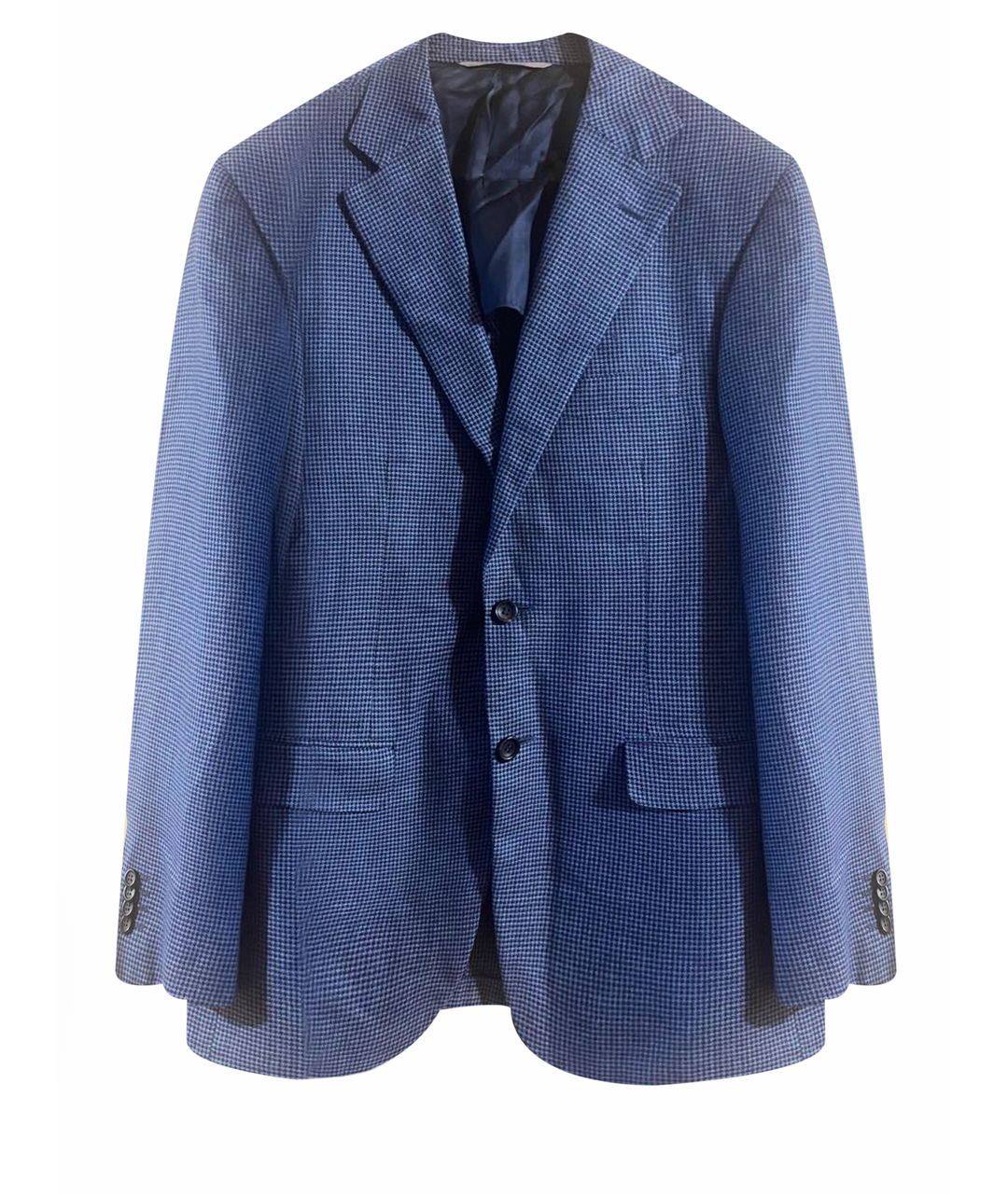 CANALI Темно-синий шелковый пиджак, фото 1
