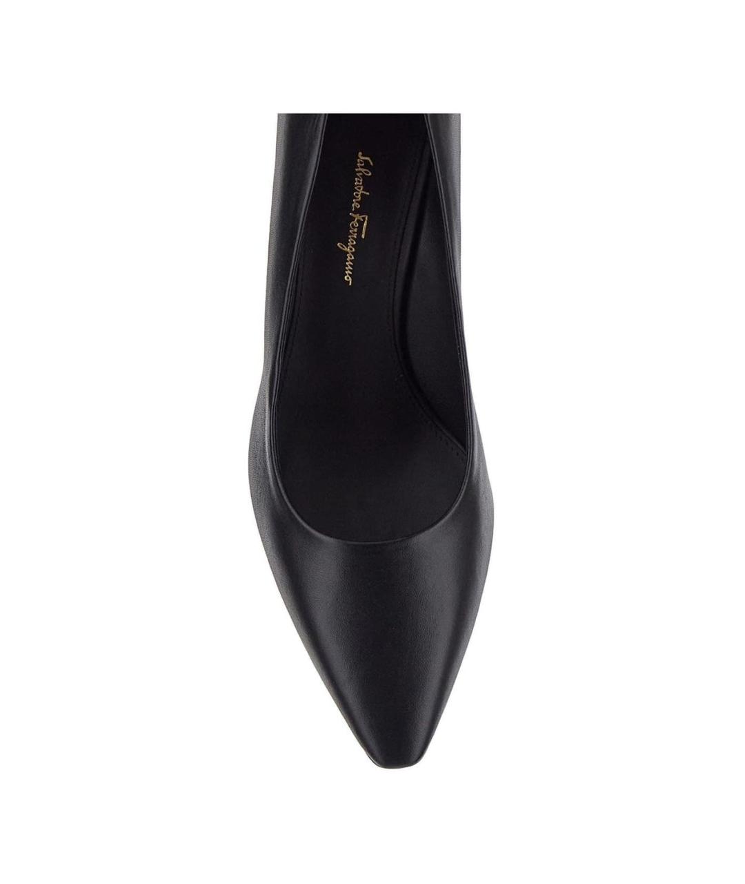 FERRAGAMO Черные кожаные туфли, фото 4