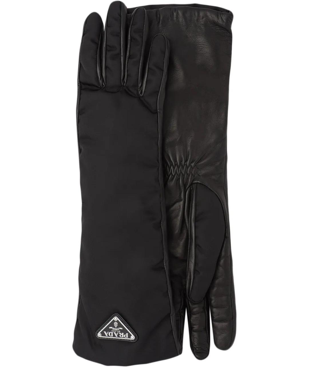 PRADA Черные перчатки, фото 1