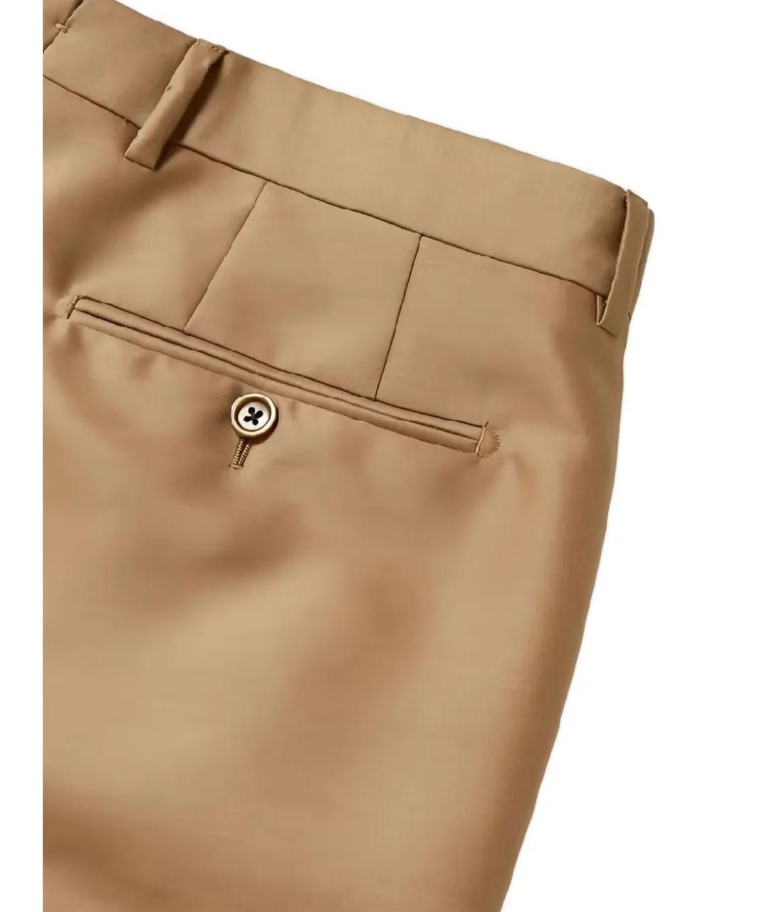 TOM FORD Бежевые шерстяные классические брюки, фото 4