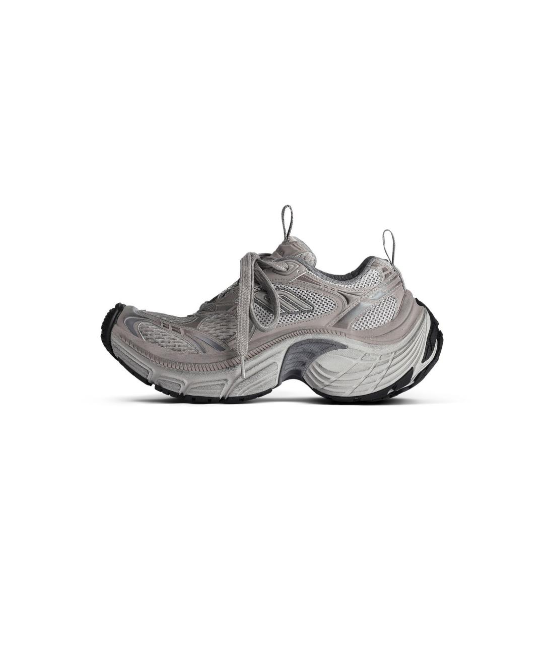 BALENCIAGA Серые синтетические низкие кроссовки / кеды, фото 4