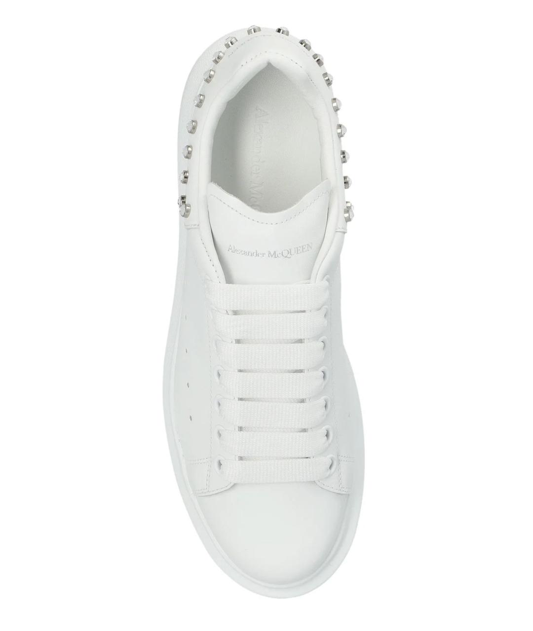 ALEXANDER MCQUEEN Белые кожаные кеды, фото 4