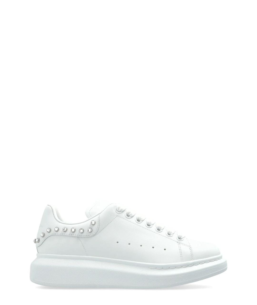 ALEXANDER MCQUEEN Белые кожаные кеды, фото 1