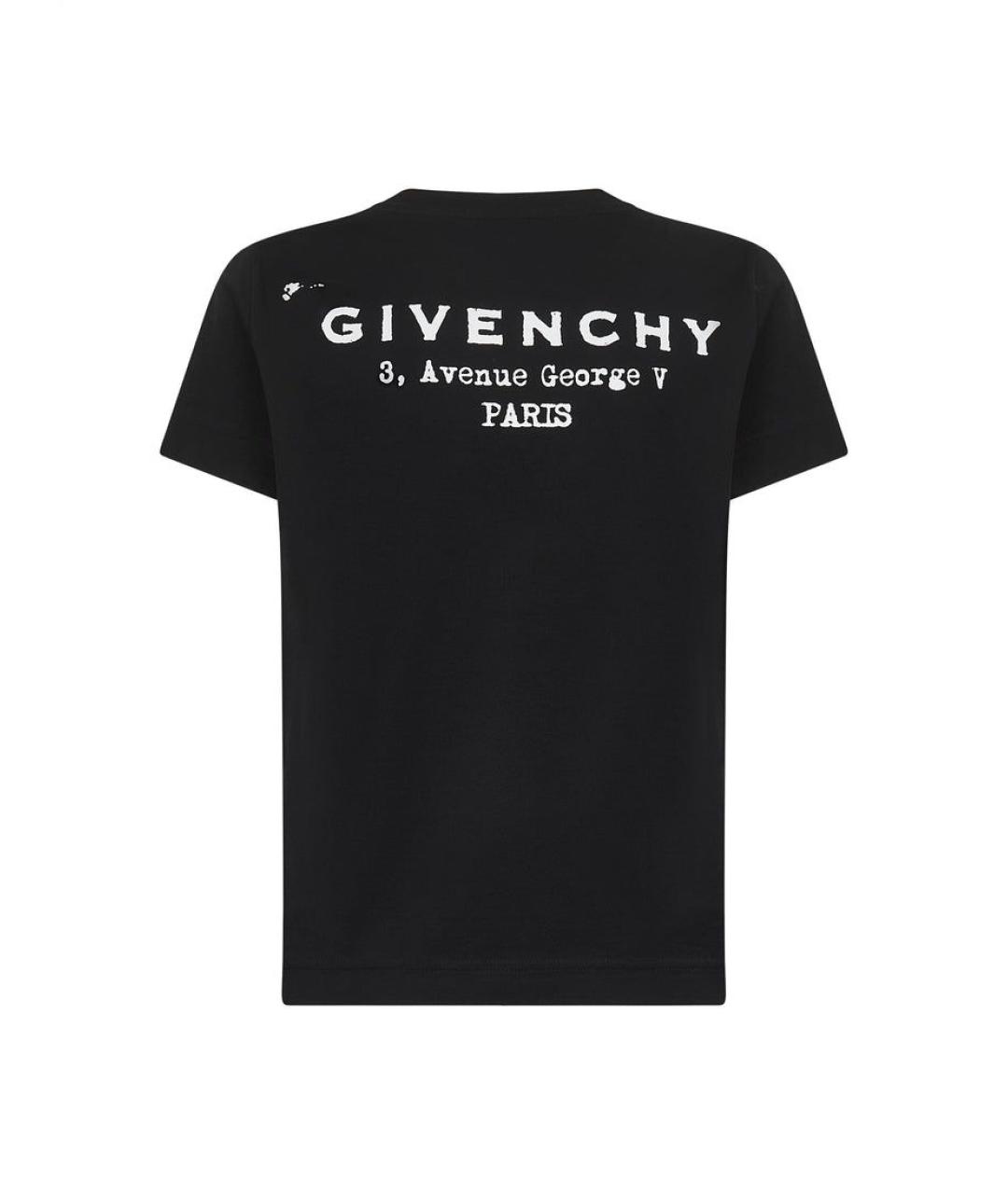 GIVENCHY Черная хлопковая футболка, фото 2
