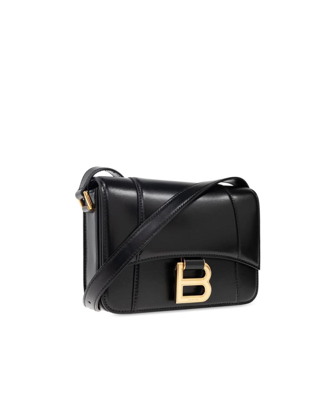 BALENCIAGA Черная кожаная сумка через плечо, фото 3
