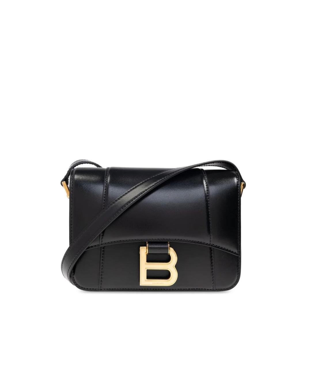 BALENCIAGA Черная кожаная сумка через плечо, фото 1
