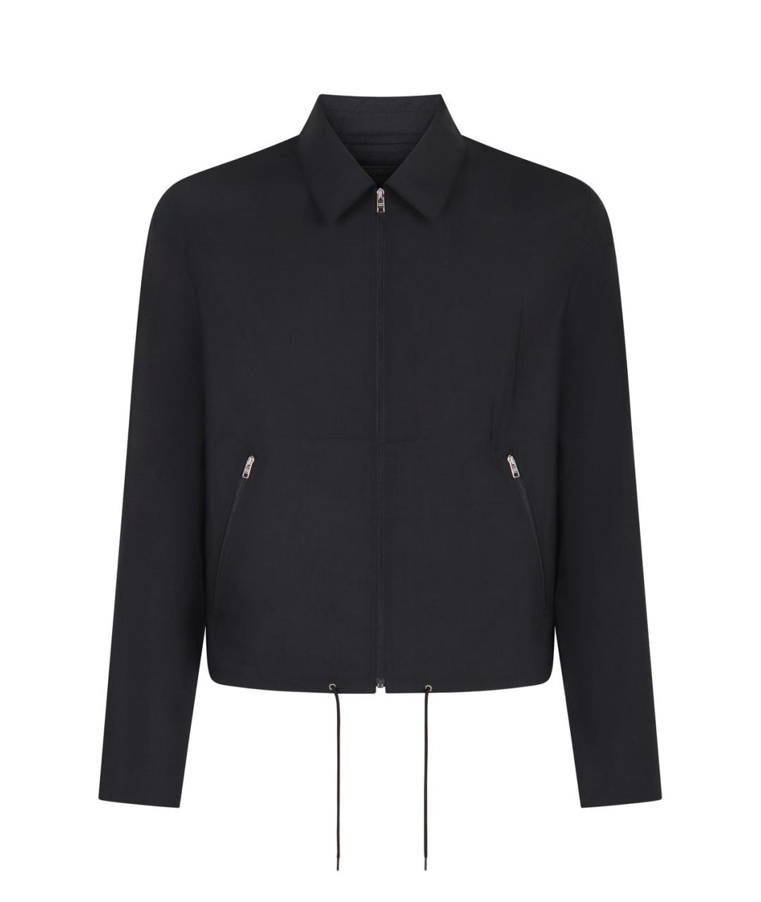 PRADA Темно-синяя шерстяная куртка, фото 1
