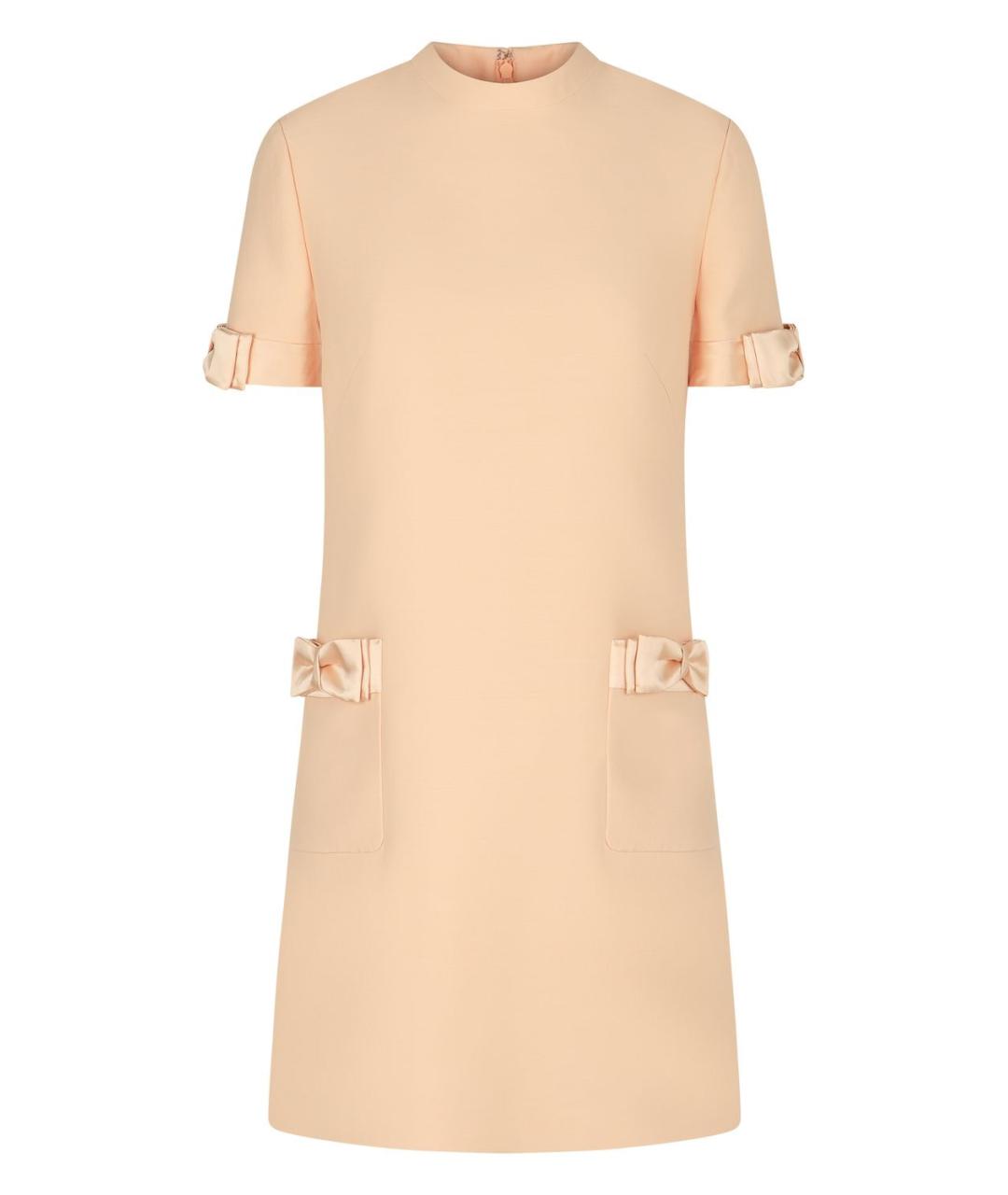 VALENTINO Бежевое шерстяное повседневное платье, фото 1
