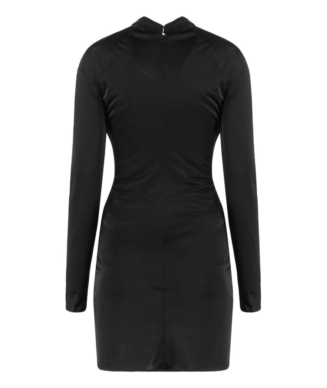 VERSACE Черное вискозное повседневное платье, фото 2