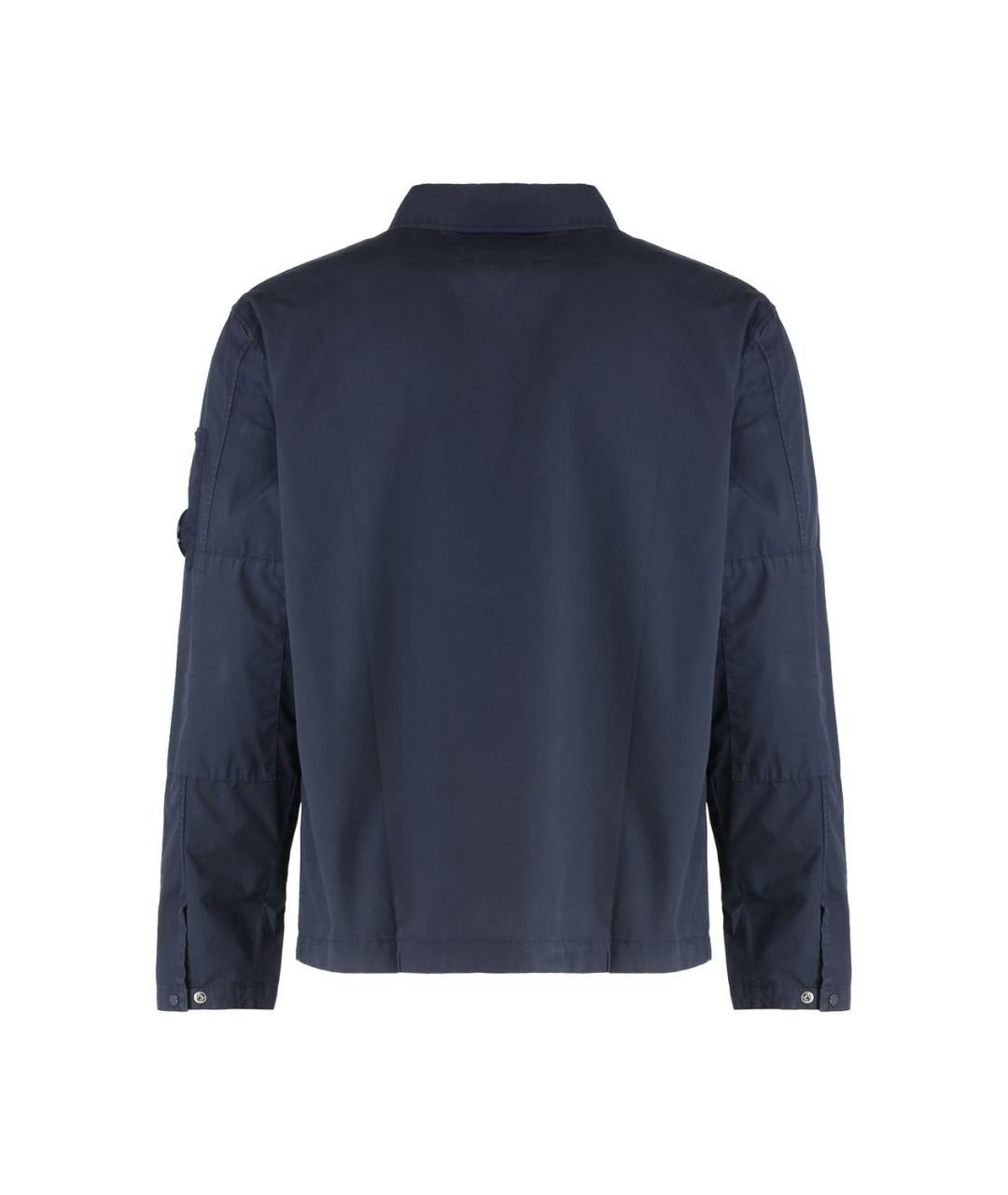 CP COMPANY Темно-синяя хлопковая кэжуал рубашка, фото 2