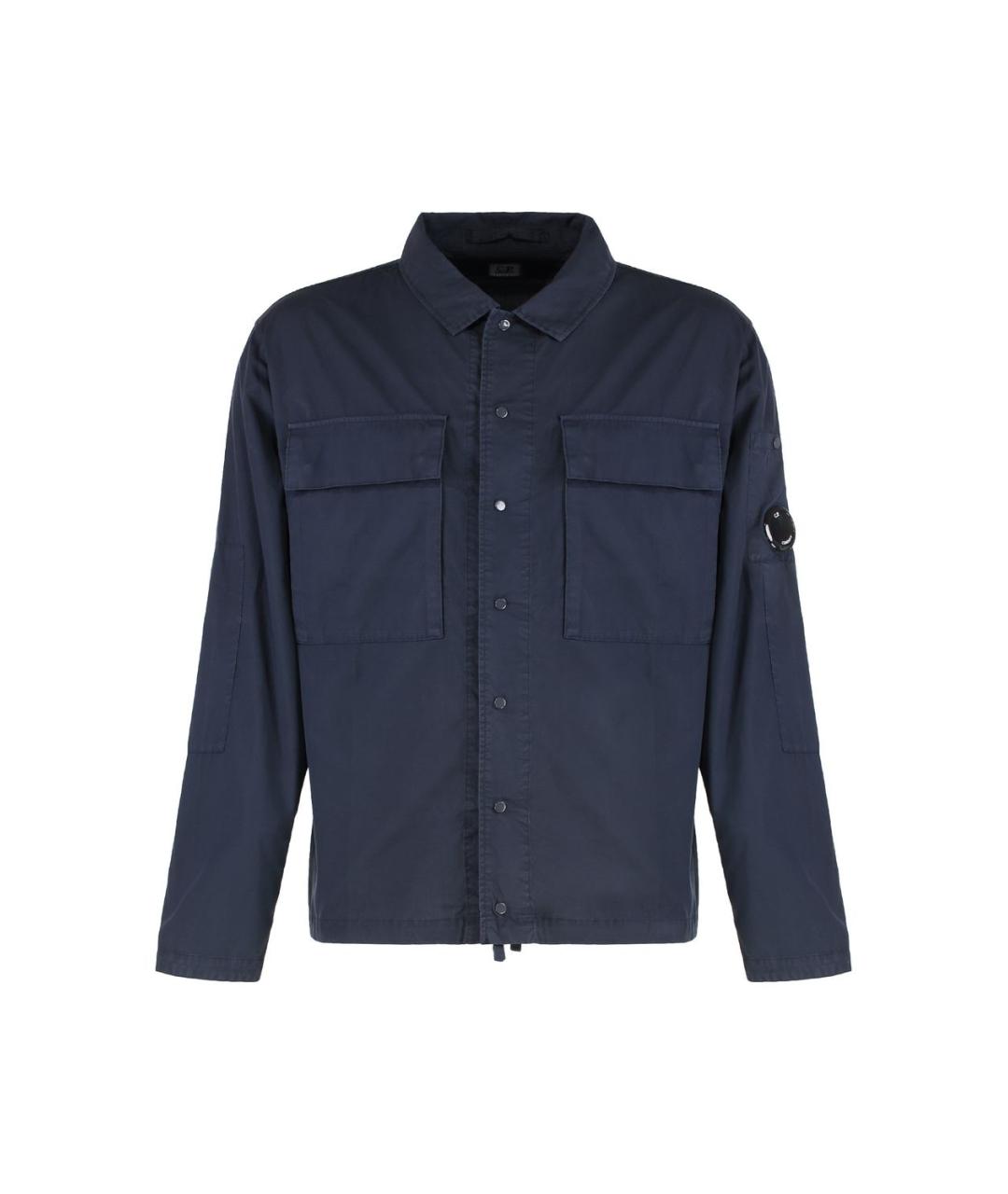 CP COMPANY Темно-синяя хлопковая кэжуал рубашка, фото 1