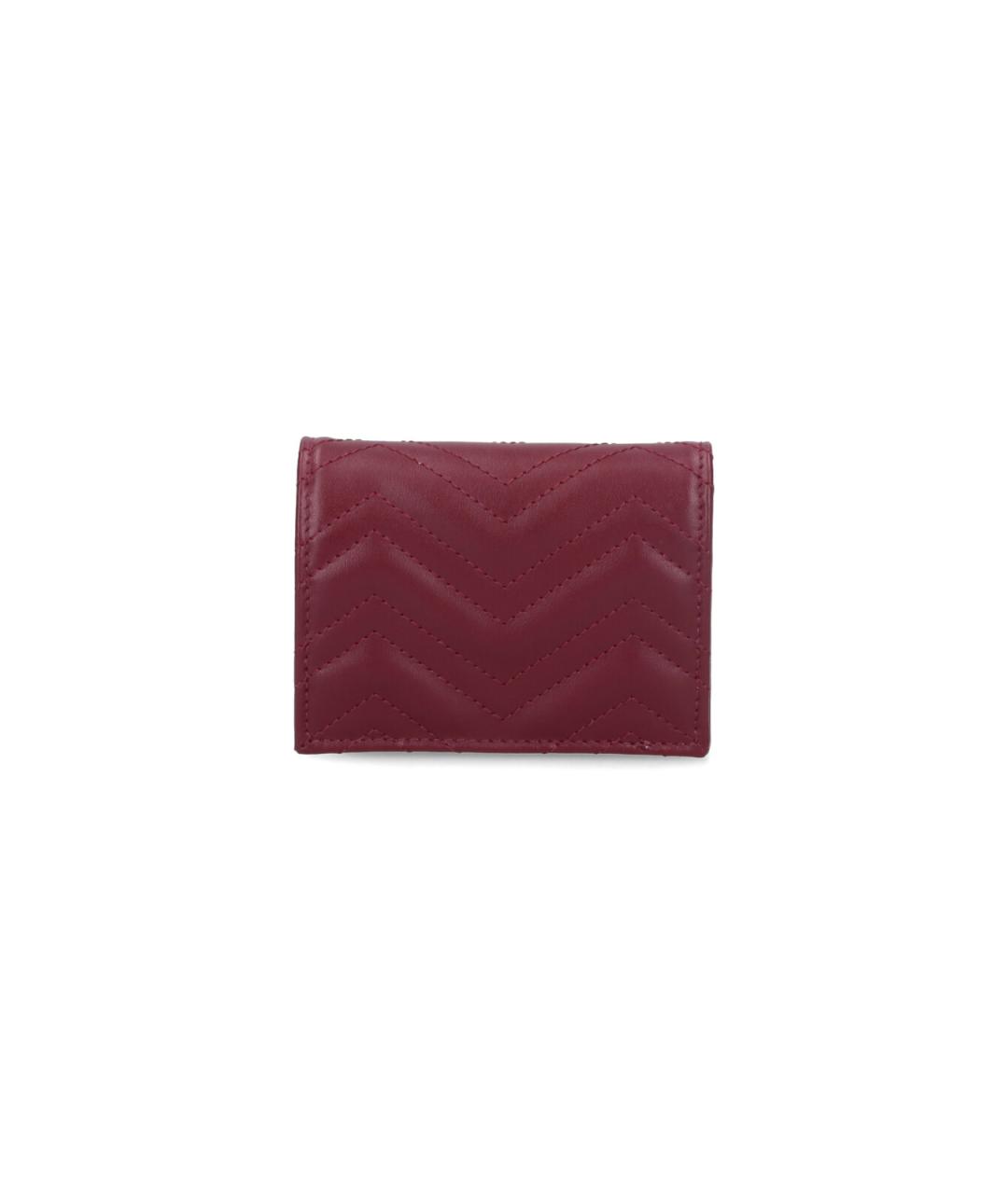 GUCCI Бордовый кожаный кошелек, фото 3