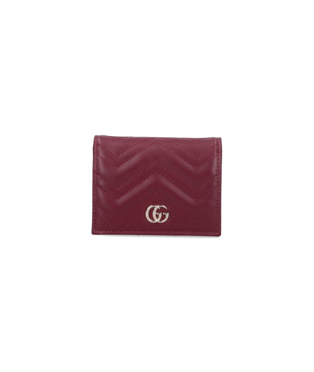 GUCCI Бордовый кожаный кошелек, фото 1