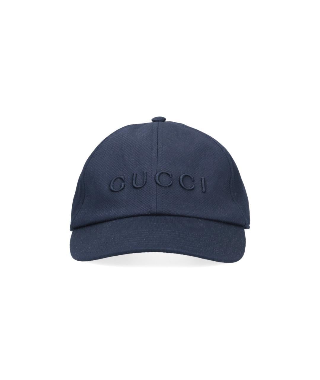 GUCCI Синяя хлопковая кепка/бейсболка, фото 1