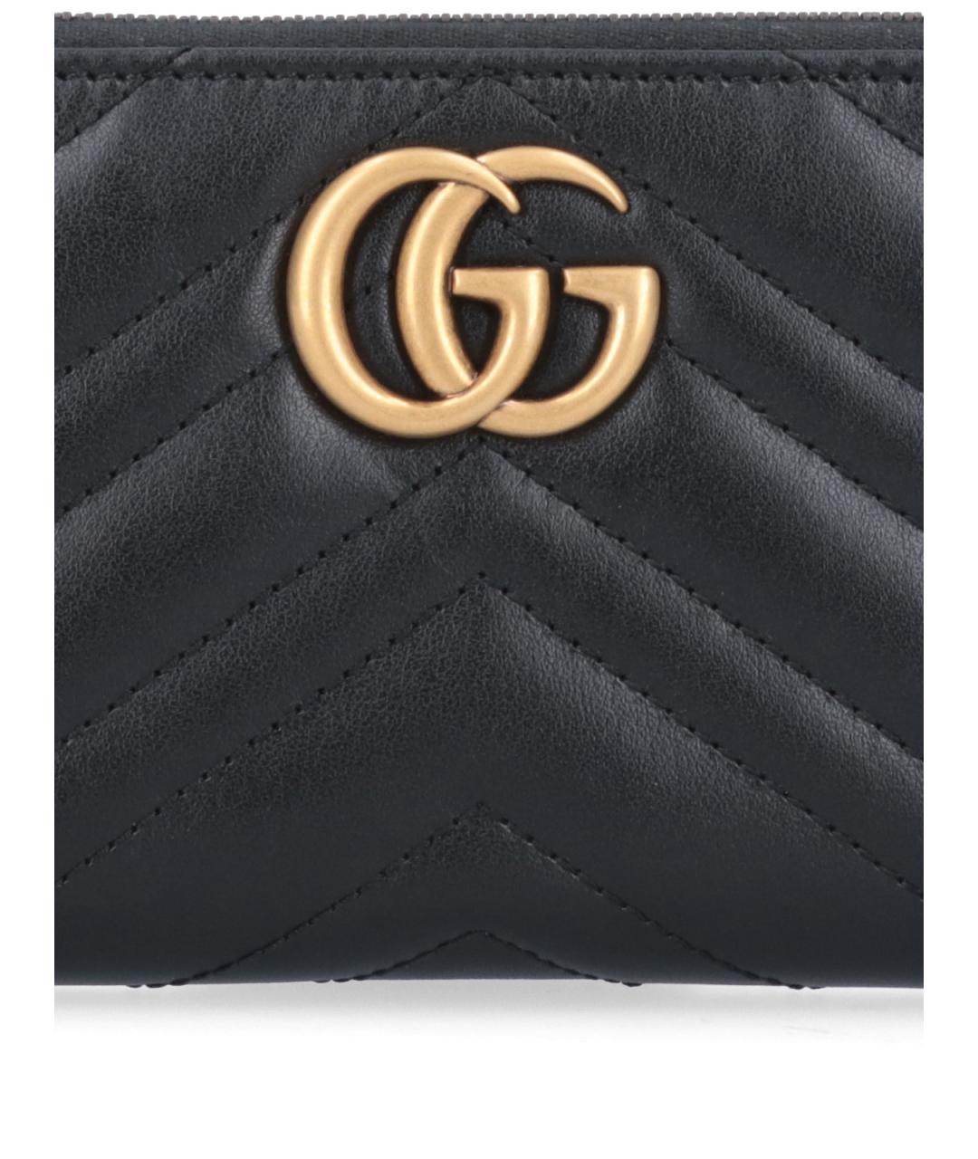 GUCCI Черный кожаный кошелек, фото 4