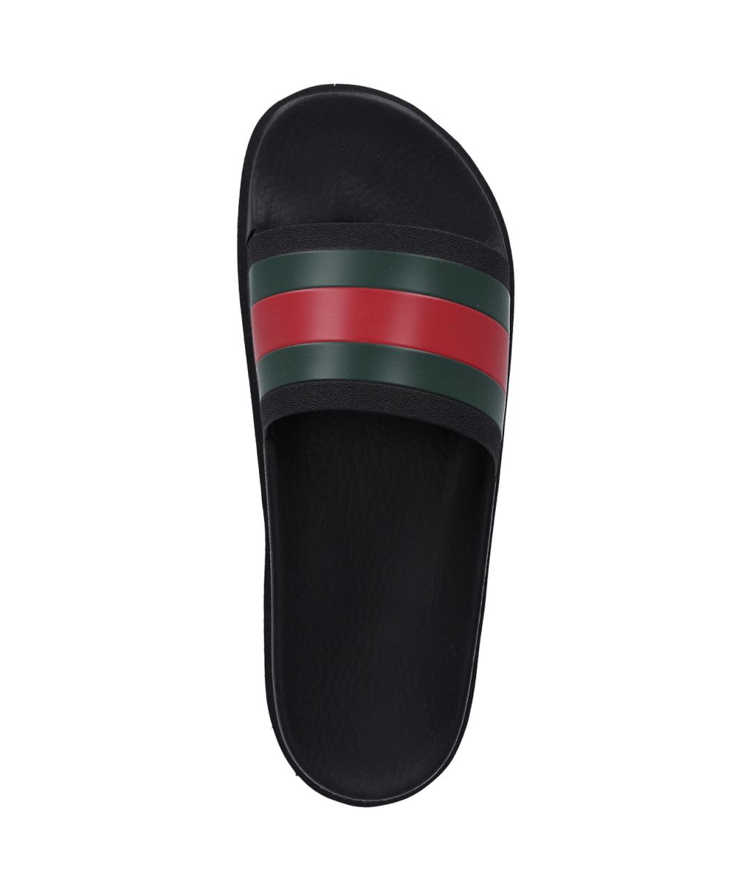 GUCCI Черные резиновые сандалии, фото 5