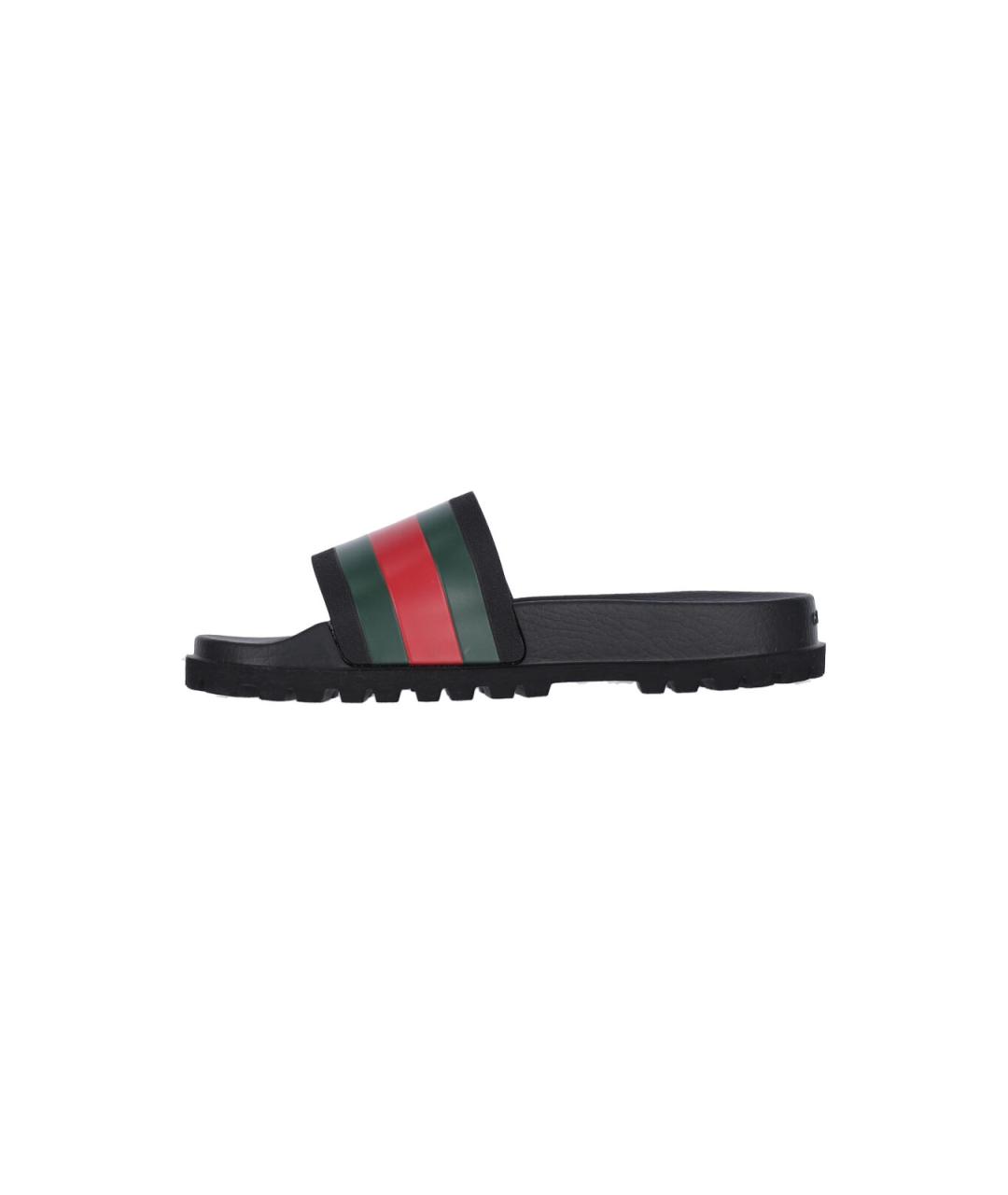 GUCCI Черные резиновые сандалии, фото 3
