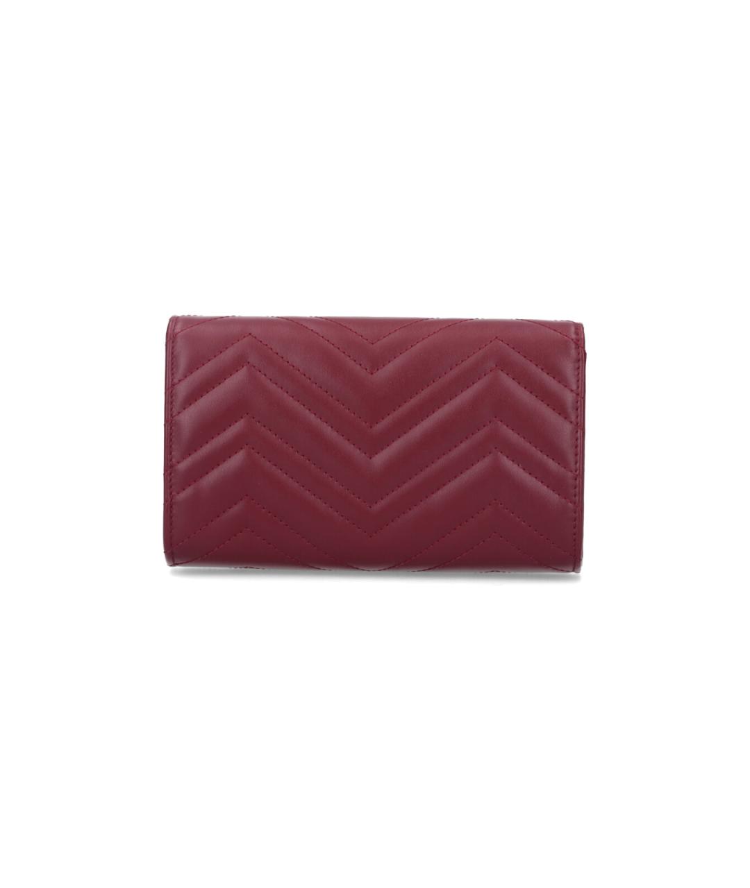GUCCI Бордовый кожаный кошелек, фото 3