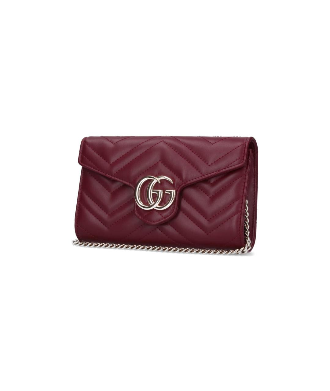 GUCCI Бордовый кожаный кошелек, фото 2