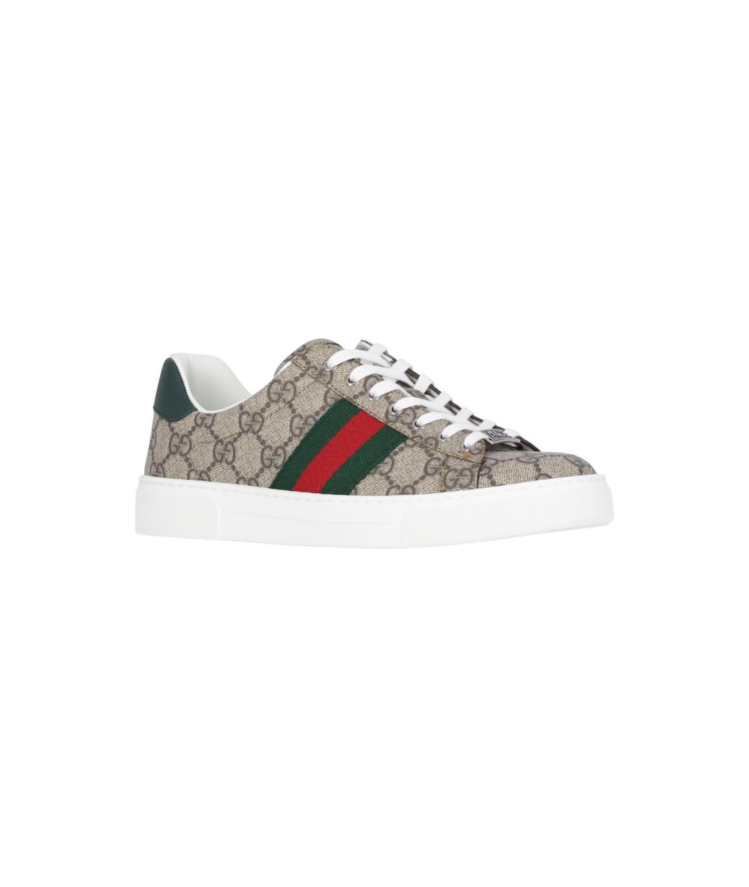 GUCCI Бежевые кеды, фото 2