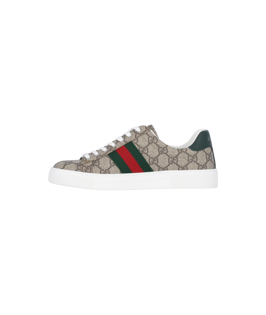 GUCCI Бежевые кеды, фото 3