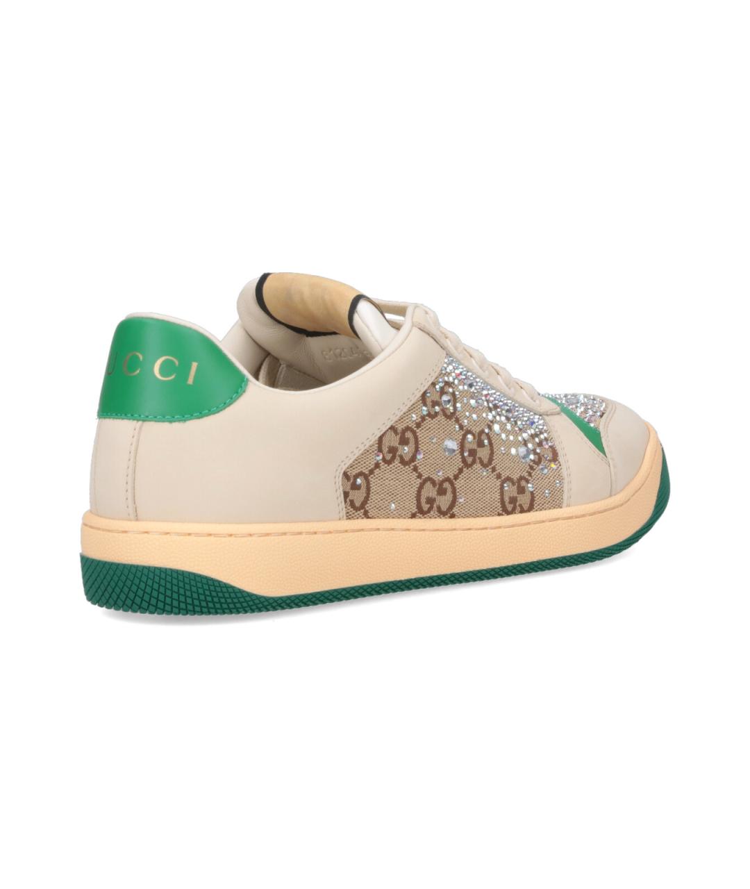 GUCCI Бежевые кеды, фото 4