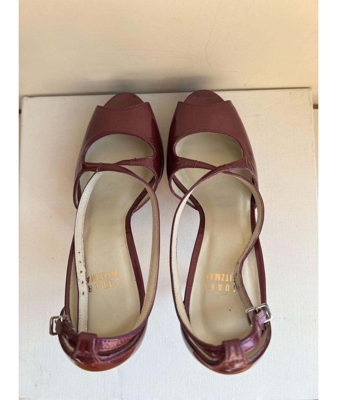 STUART WEITZMAN Фиолетовые босоножки из лакированной кожи, фото 3