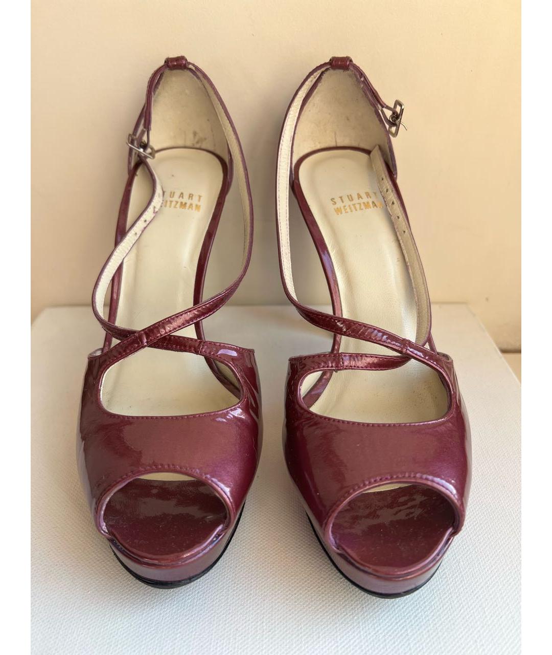 STUART WEITZMAN Фиолетовые босоножки из лакированной кожи, фото 2