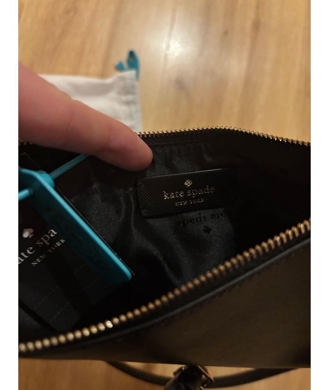 KATE SPADE Черная кожаная сумка через плечо, фото 7