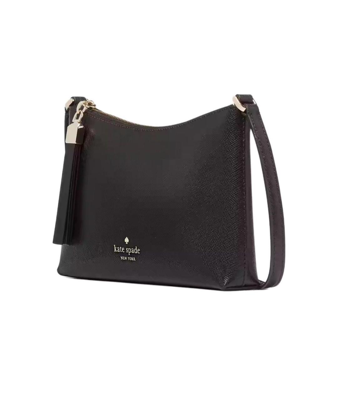 KATE SPADE Черная кожаная сумка через плечо, фото 2