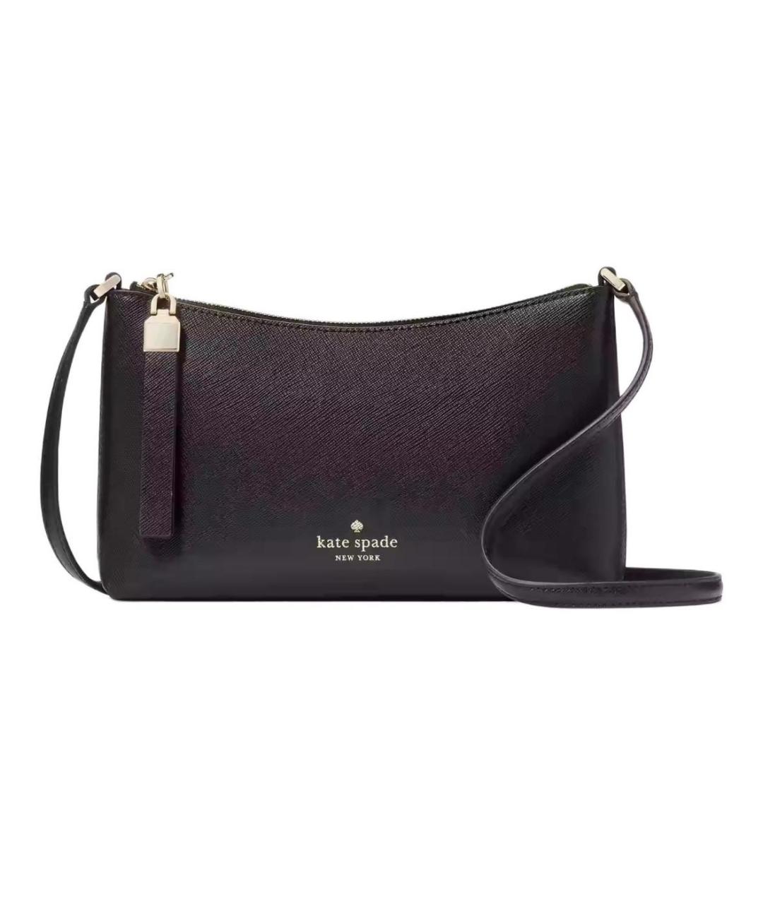 KATE SPADE Черная кожаная сумка через плечо, фото 1