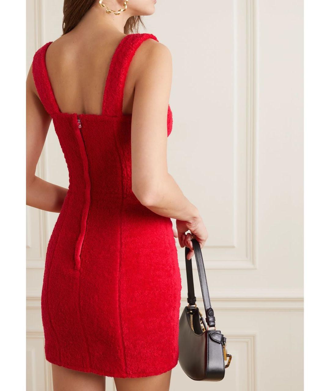 DOLCE&GABBANA Красное хлопковое коктейльное платье, фото 3