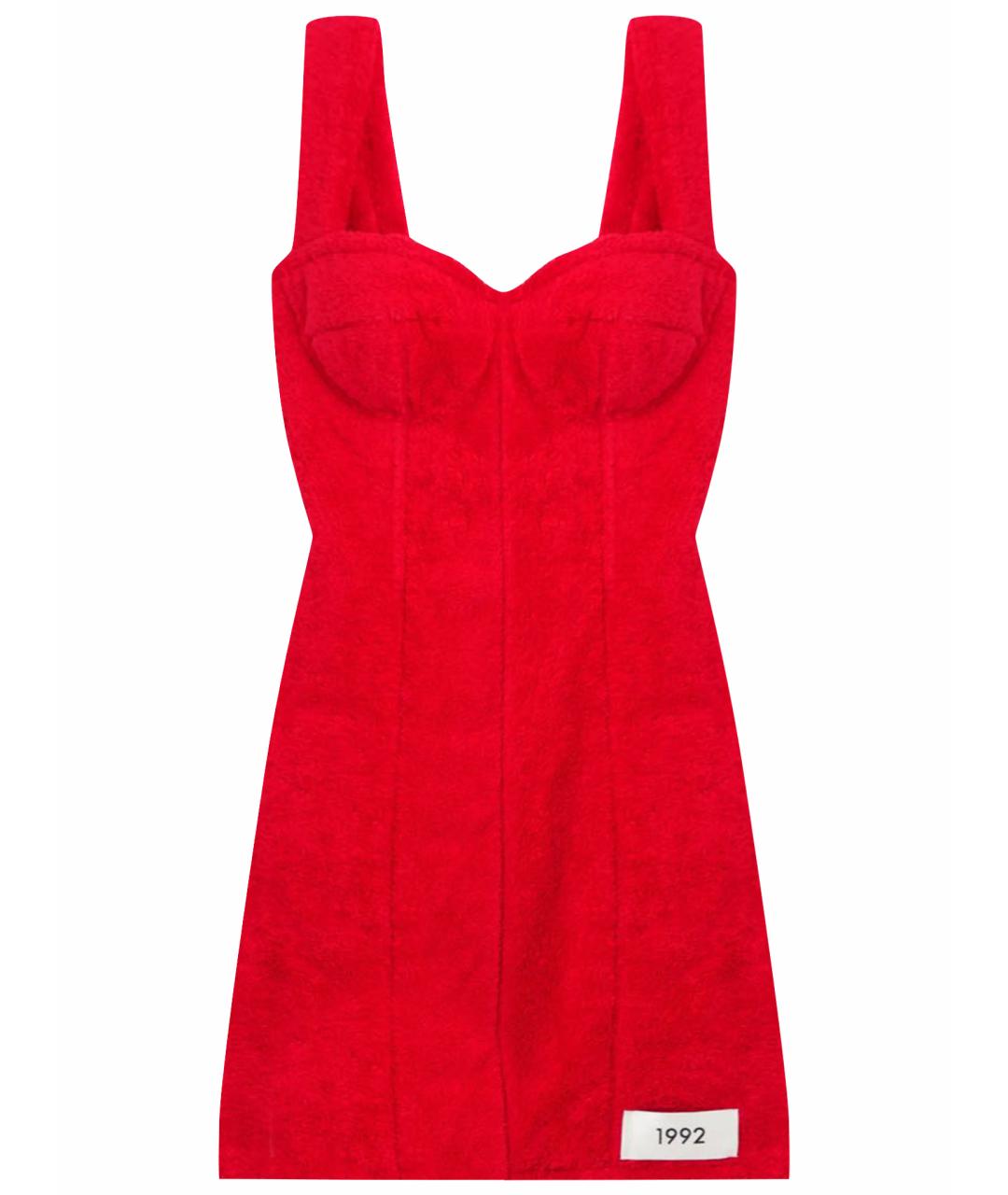 DOLCE&GABBANA Красное хлопковое коктейльное платье, фото 1