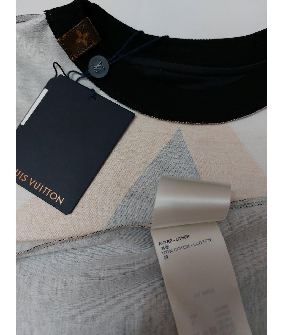 LOUIS VUITTON Черная хлопковая футболка, фото 4