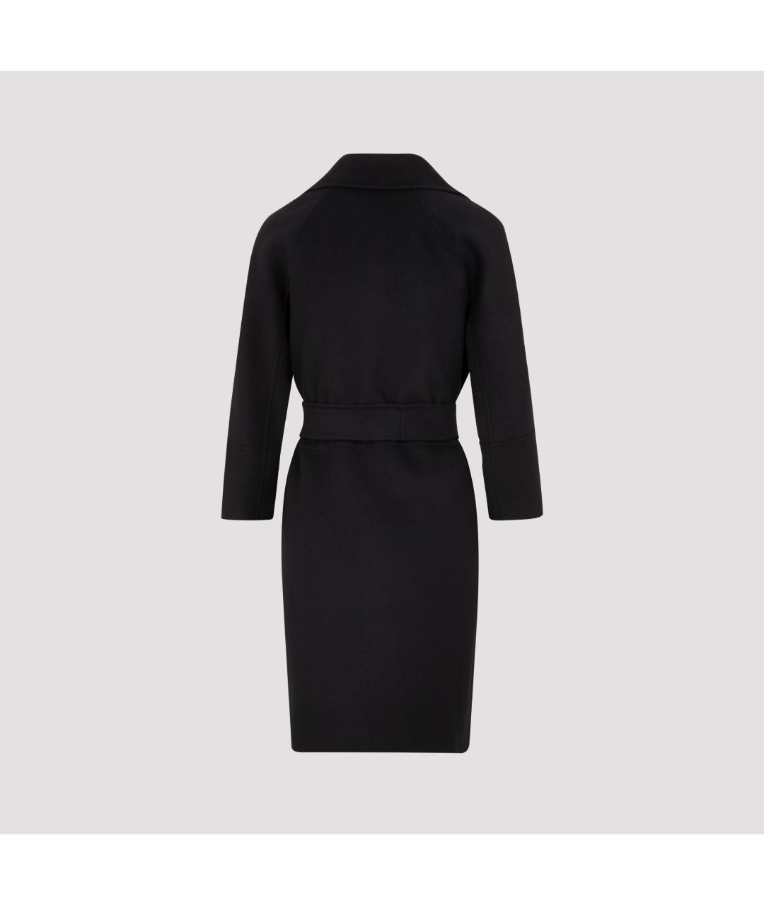 'S MAX MARA Черное шерстяное пальто, фото 4