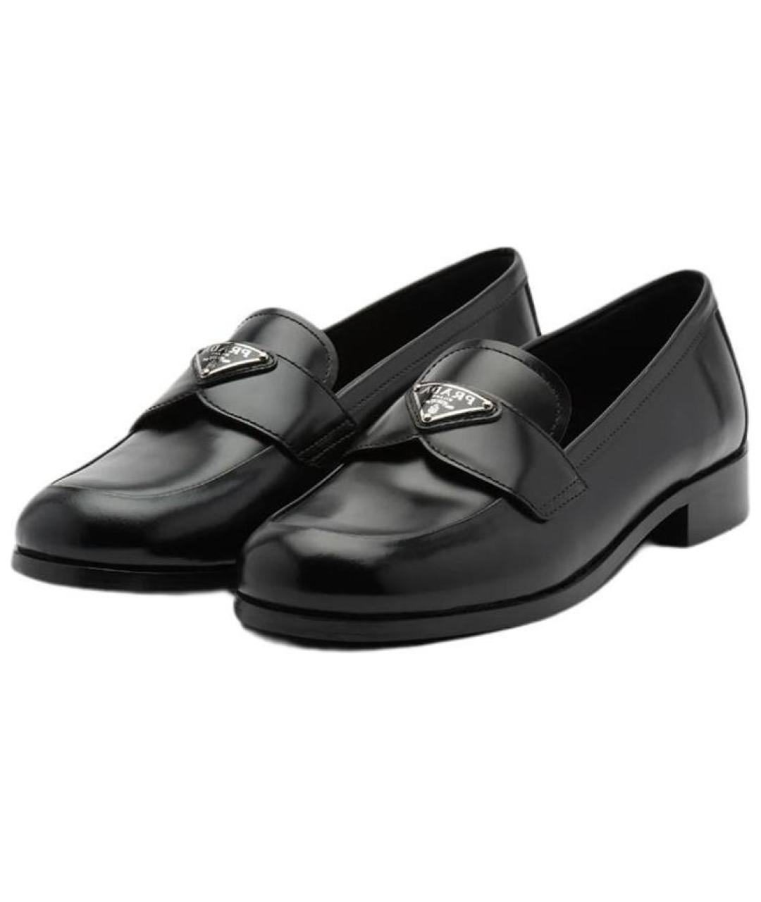 PRADA Черные кожаные лоферы, фото 2