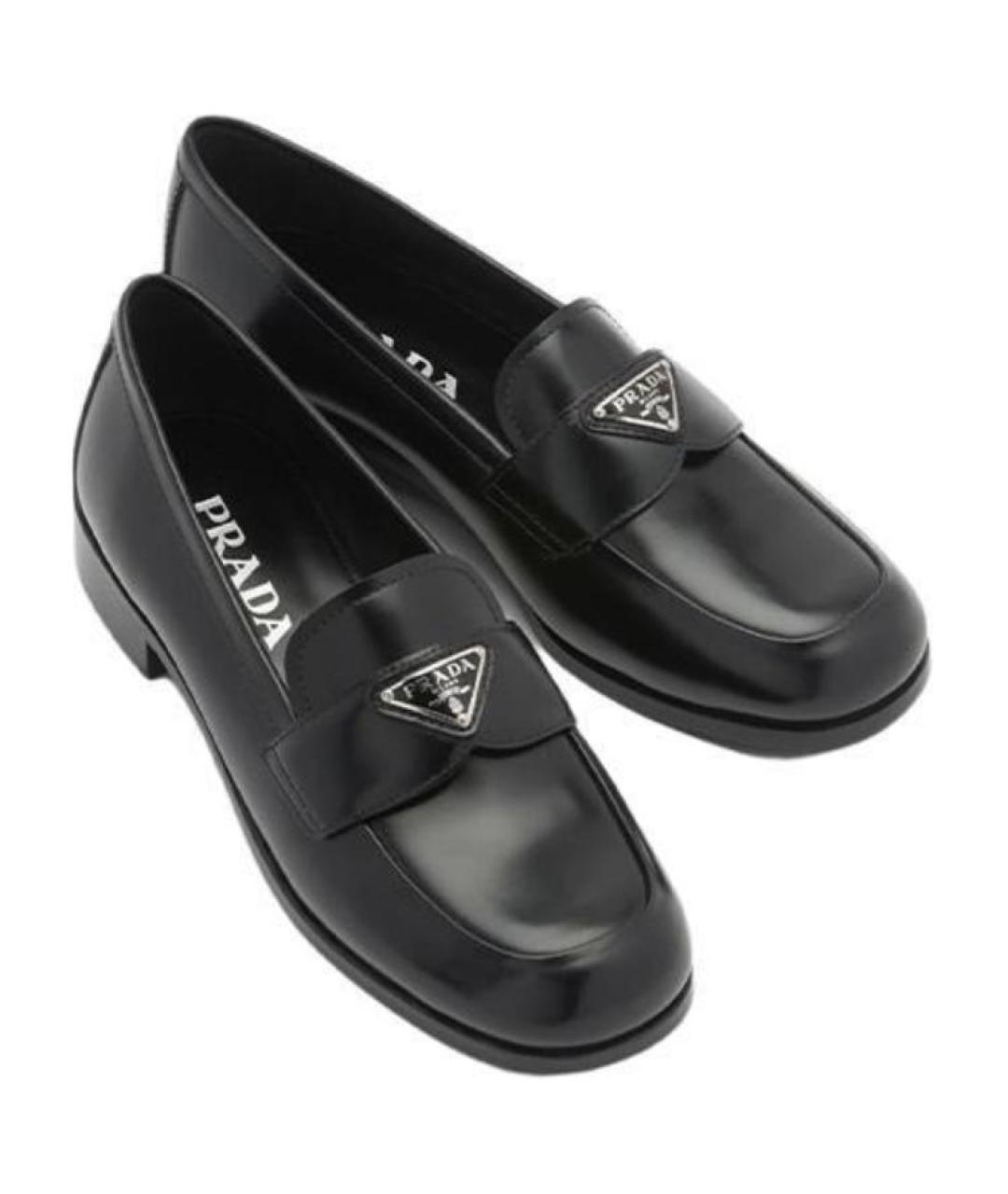 PRADA Черные кожаные лоферы, фото 3