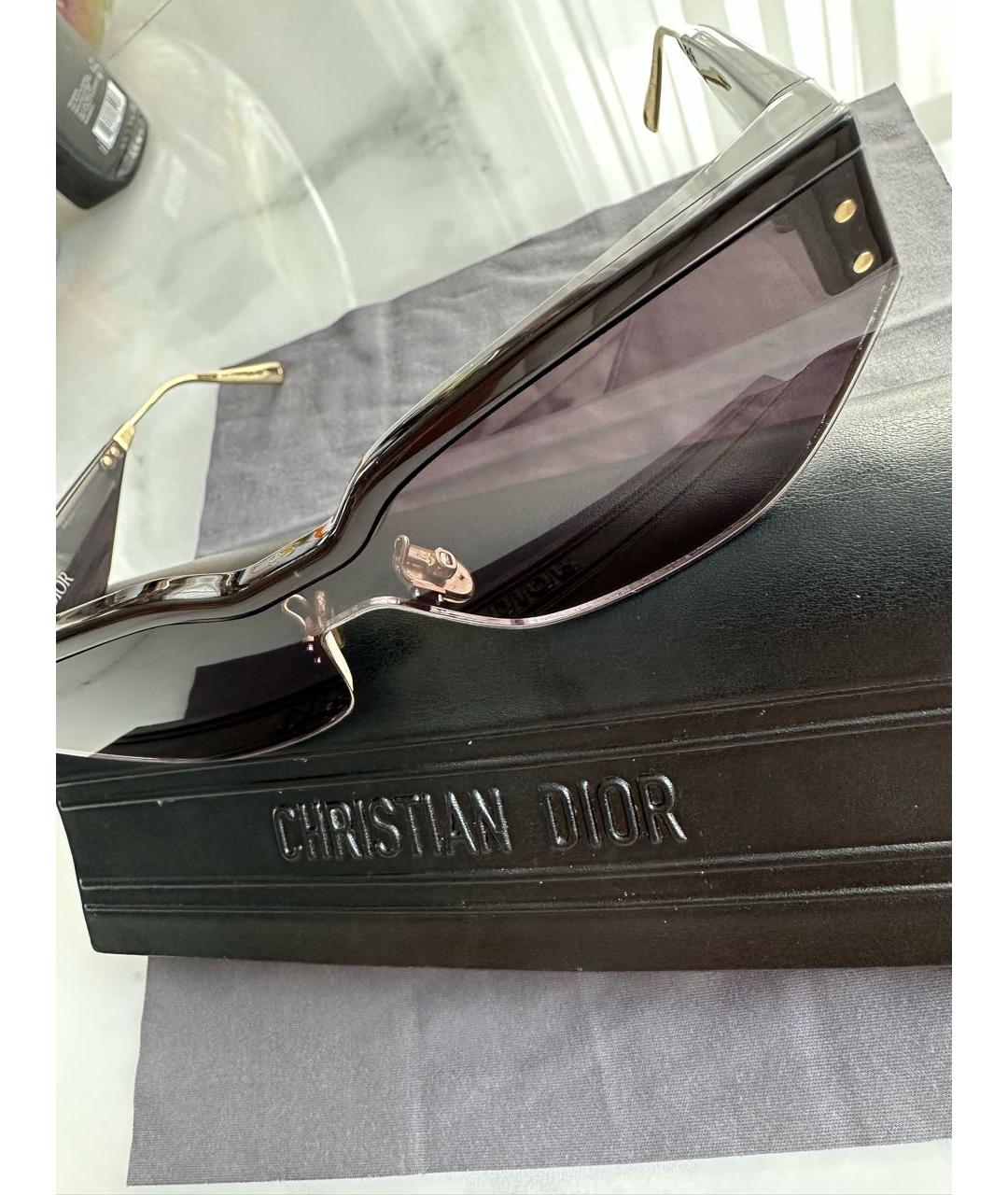 CHRISTIAN DIOR Черные пластиковые солнцезащитные очки, фото 5