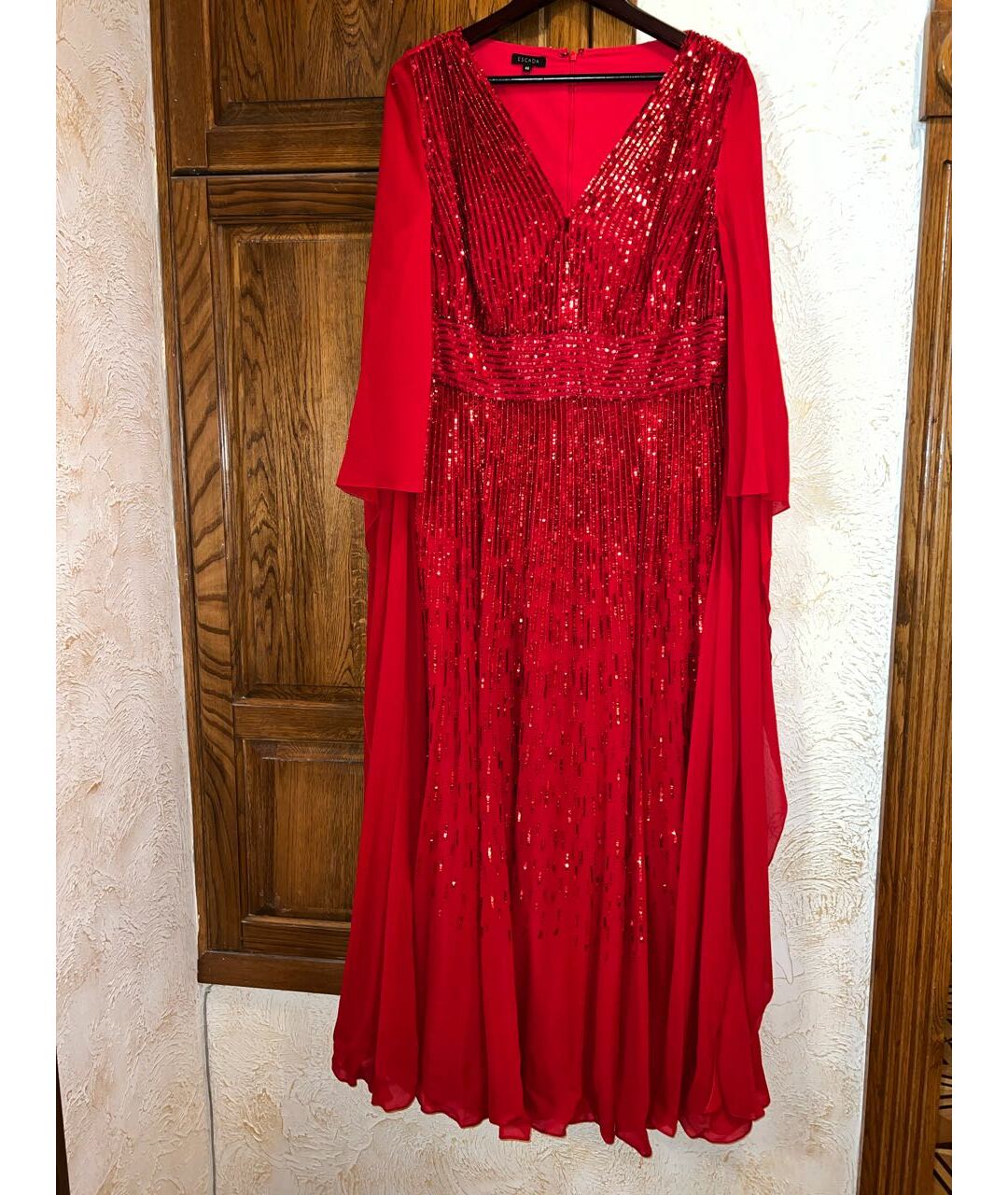 ESCADA Красное шелковое вечернее платье, фото 2