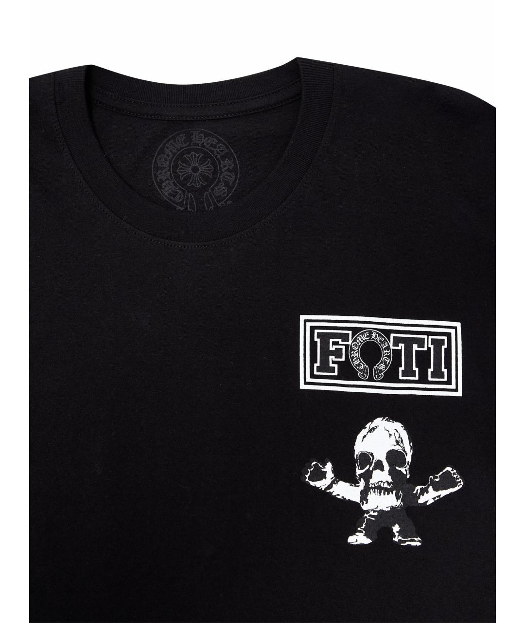 CHROME HEARTS Черная хлопковая футболка, фото 7