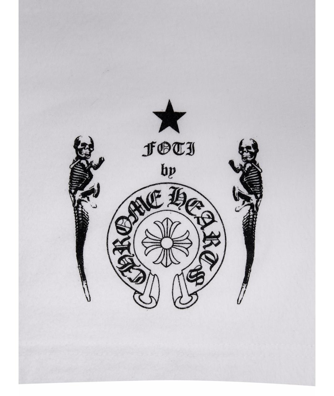 CHROME HEARTS Белая хлопковая футболка, фото 5