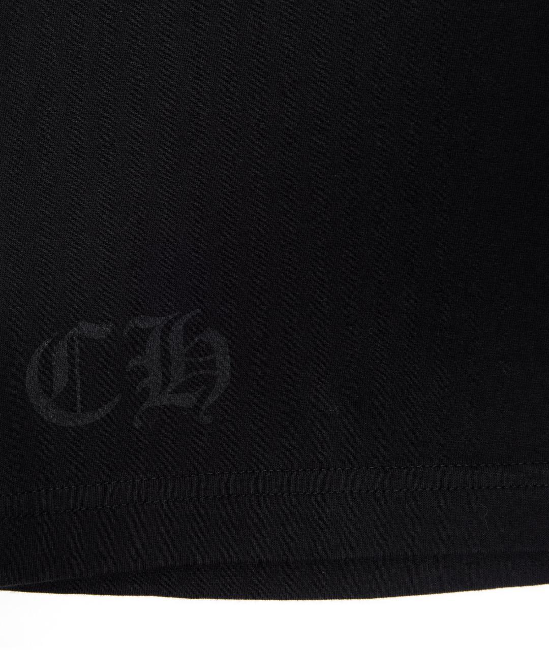 CHROME HEARTS Черная хлопковая футболка, фото 6