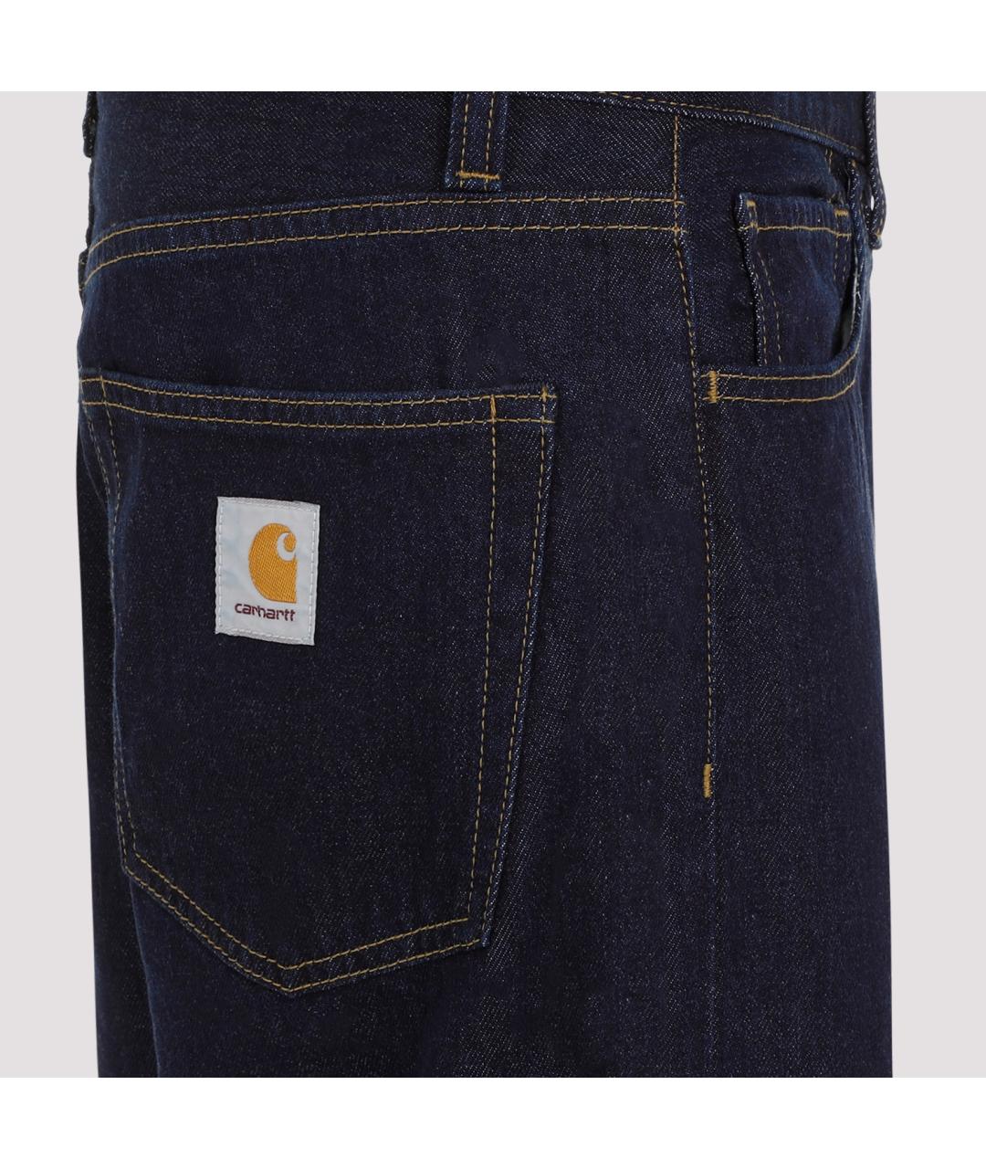 CARHARTT WIP Синие хлопковые прямые джинсы, фото 4