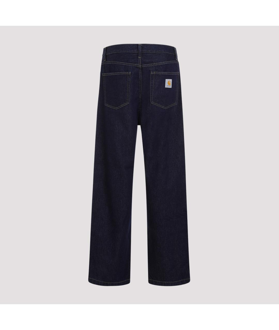 CARHARTT WIP Синие хлопковые прямые джинсы, фото 2