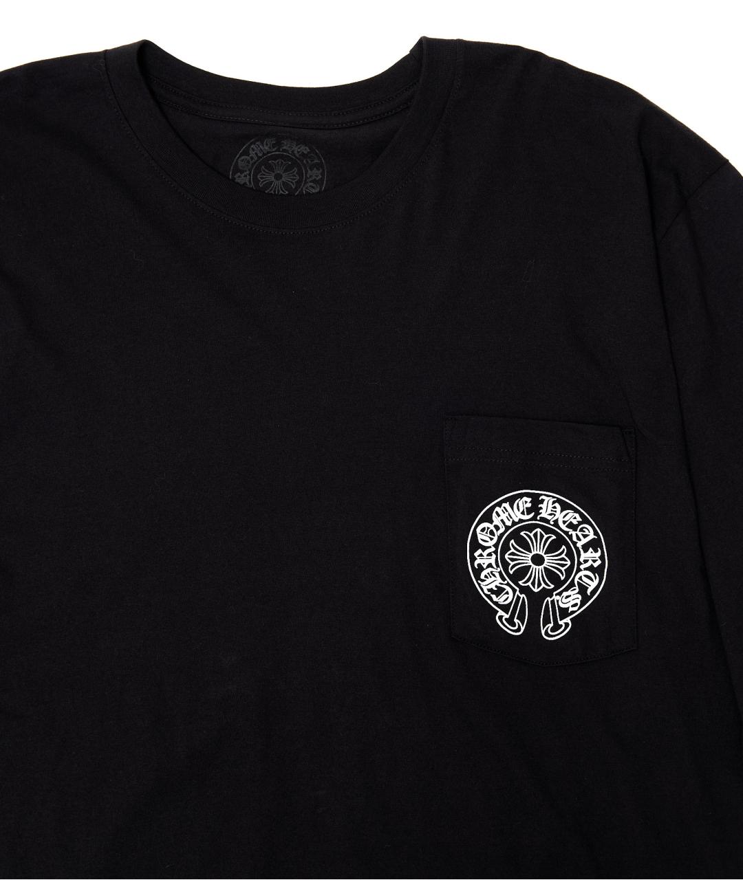 CHROME HEARTS Черная хлопковая футболка, фото 4
