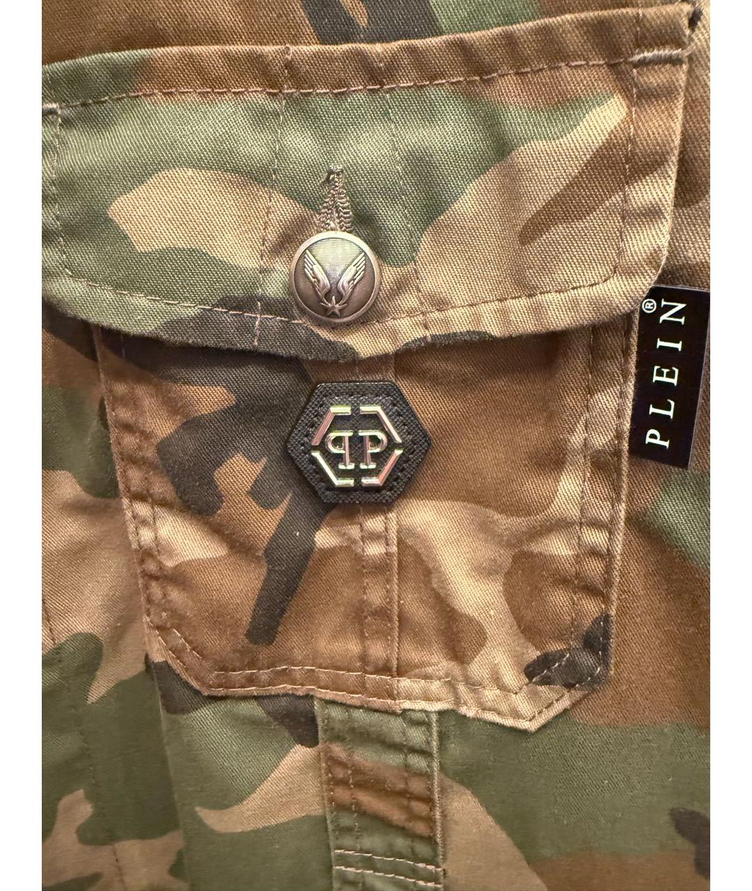 PHILIPP PLEIN Хаки полиэстеровая куртка, фото 5