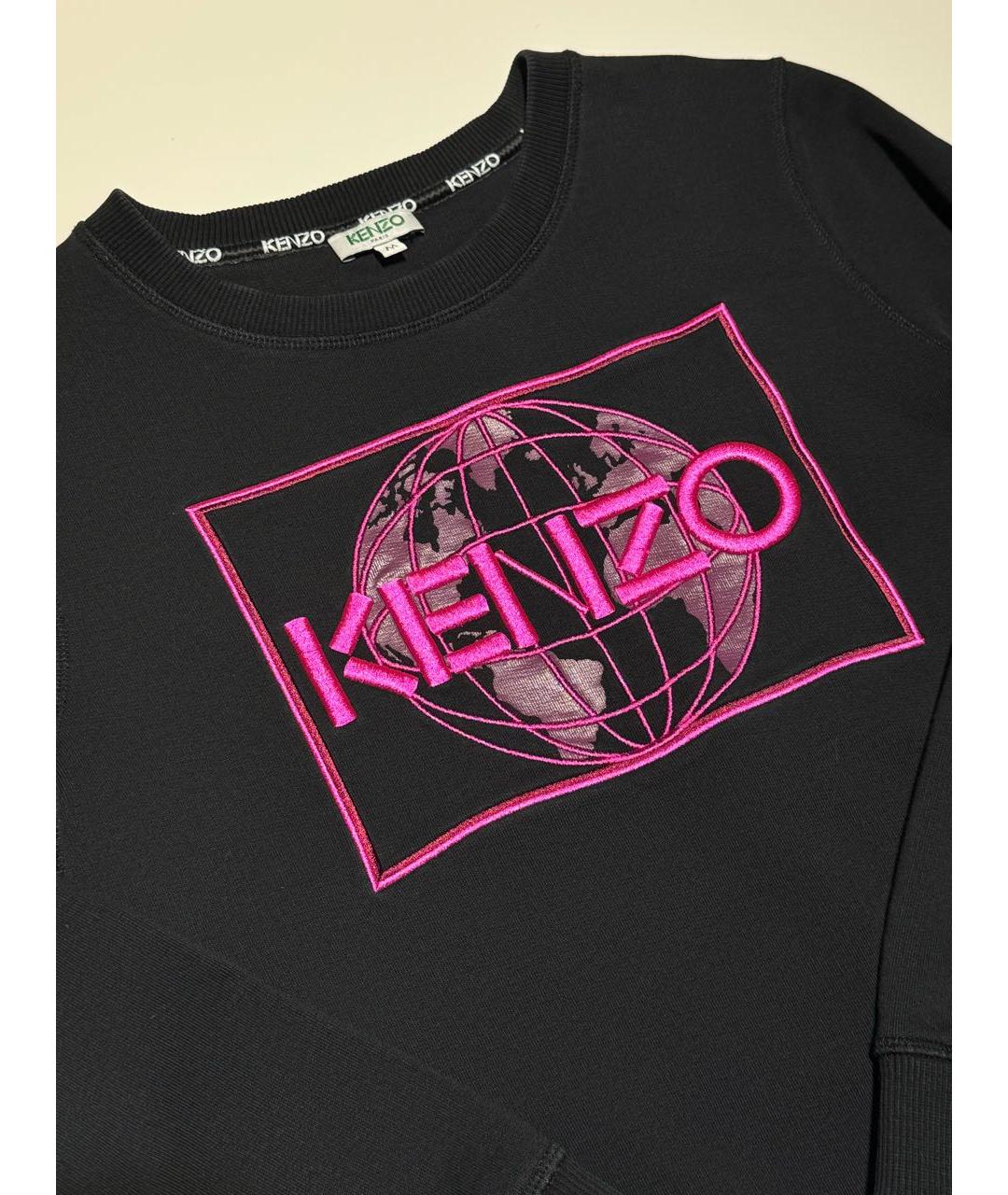 KENZO Черный хлопковый джемпер / свитер, фото 6